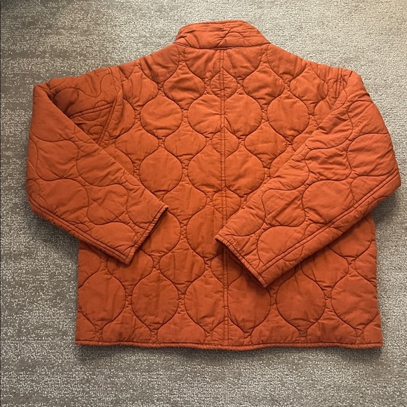 Keren Hart Cropped Quilted Jacket Burnt Orange/Rust Color Size M - Picture 6 of 10